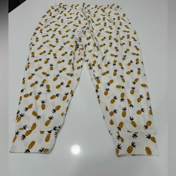 Old Navy pajama Mid-Rise Sunday Sleep Ultra-Soft Pajama Pants Pineapples Size L - Picture 10 of 10